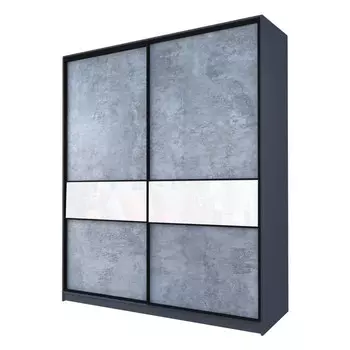 Шкаф-купе Max-МШ-23-6-20/2-99, 20006002300 мм, цвет метрополитан грей / стекло белое