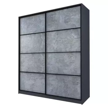 Шкаф-купе Max-МШ-23-6-22/2-11, 22006002300 мм, цвет графит / метрополитан грей