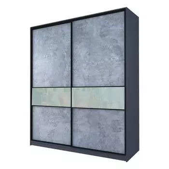 Шкаф-купе Max-МШ-23-6-22/2-99, 22006002300 мм, метрополитан грей / стекло светло-серое