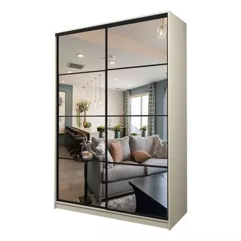 Шкаф-купе Max-МШ-23-6-16-55, 16006002300 мм, зеркало, цвет дуб молочный