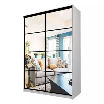 Шкаф-купе Max-МШ-23-6-18-55, 18006002300 мм, зеркало, цвет серый шагрень