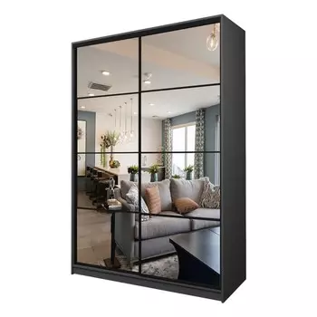 Шкаф-купе Max-МШ-23-6-16-55, 16006002300 мм, зеркало, цвет графит