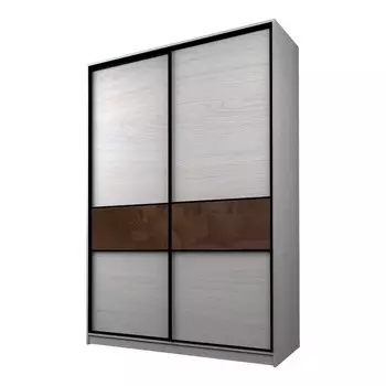 Шкаф-купе Max-МШ-23-6-16-99, 16006002300 мм, цвет ясень анкор светлый / стекло шоколад