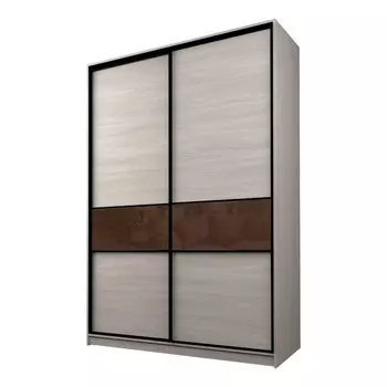 Шкаф-купе Max-МШ-23-6-18-99, 18006002300 мм, цвет ясень шимо светлый / стекло шоколад