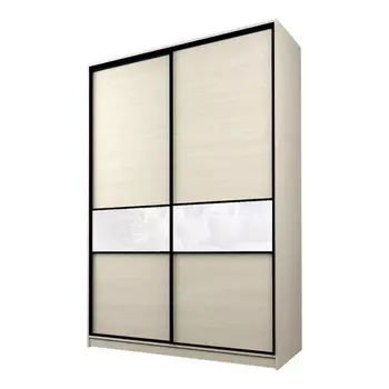 Шкаф-купе Max-МШ-23-6-16-99, 16006002300 мм, цвет дуб молочный / стекло белое