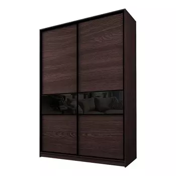 Шкаф-купе Max-МШ-23-6-16-99, 16006002300 мм, цвет венге / стекло чёрное