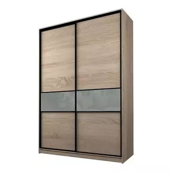 Шкаф-купе Max-МШ-23-6-18-99, 18006002300 мм, цвет дуб сонома / стекло светло-серое