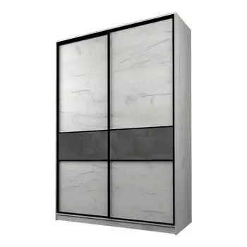 Шкаф-купе Max-МШ-23-6-16-99, 16006002300 мм, цвет дуб крафт белый / стекло тёмно-серое