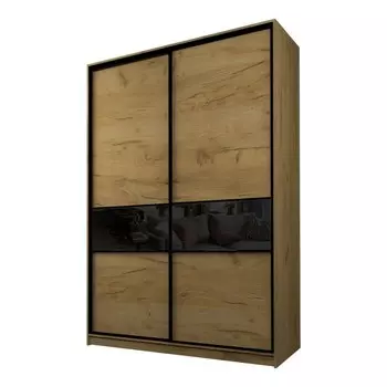 Шкаф-купе Max-МШ-23-6-18-99, 18006002300 мм, цвет дуб крафт золотой / стекло чёрное