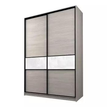 Шкаф-купе Max-МШ-23-6-16-99, 16006002300 мм, цвет ясень шимо светлый / стекло белое