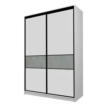 Шкаф-купе Max-МШ-23-6-18-99, 18006002300 мм, цвет серый шагрень / стекло светло-серое