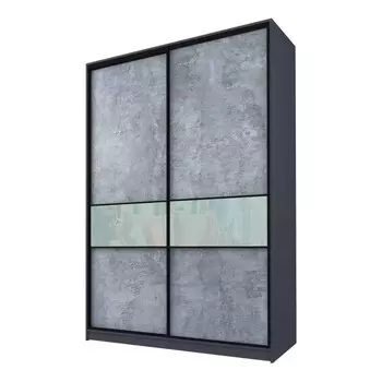 Шкаф-купе Max-МШ-23-6-16-99, 16006002300 мм, метрополитан грей / стекло светло-серое