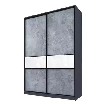 Шкаф-купе Max-МШ-23-6-16-99, 16006002300 мм, цвет метрополитан грей / стекло белое