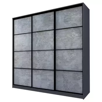 Шкаф-купе Max-МШ-23-6-24-111, 24006002300 мм, цвет графит / метрополитан грей