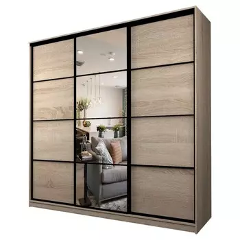 Шкаф-купе Max-МШ-23-6-27-151, 26666002300 мм, зеркало, цвет дуб сонома