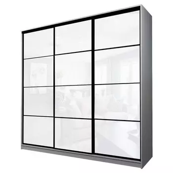 Шкаф-купе Max-МШ-23-6-27-222, 26666002300 мм, цвет ясень анкор светлый / стекло белое