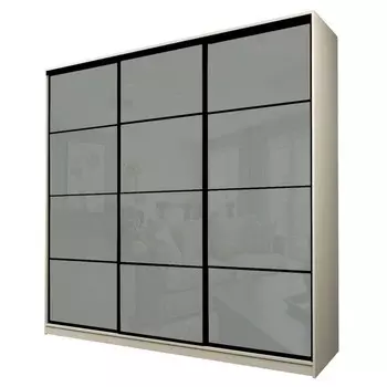 Шкаф-купе Max-МШ-23-6-27-222, 26666002300 мм, цвет дуб молочный / стекло светло-серое