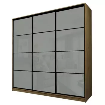 Шкаф-купе Max-МШ-23-6-27-222, 26666002300 мм, дуб крафт золотой / стекло светло-серое