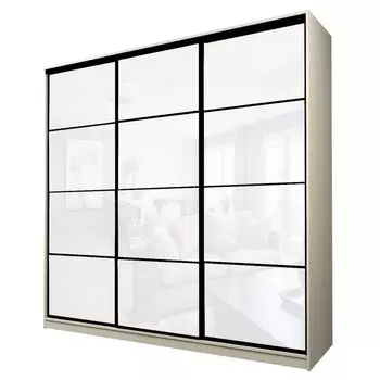 Шкаф-купе Max-МШ-23-6-24-222, 24006002300 мм, цвет дуб молочный / стекло белое