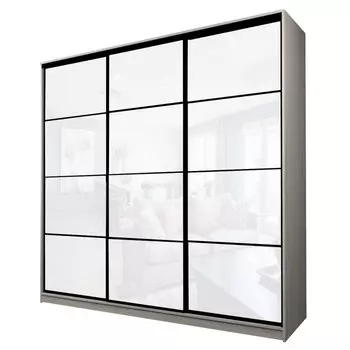 Шкаф-купе Max-МШ-23-6-27-222, 26666002300 мм, цвет ясень шимо светлый / стекло белое