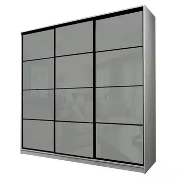 Шкаф-купе Max-МШ-23-6-24/2-222, 24006002300 мм, дуб крафт белый / стекло светло-серое