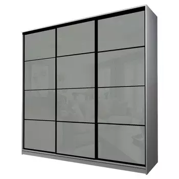 Шкаф-купе Max-МШ-23-6-24/2-222, 24006002300 мм, ясень анкор светлый/стекло светло-серое