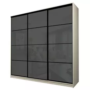 Шкаф-купе Max-МШ-23-6-24/2-222, 24006002300 мм, цвет дуб молочный / стекло тёмно-серое