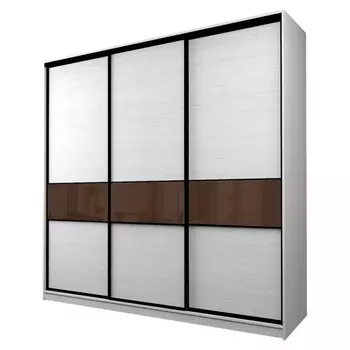 Шкаф-купе Max-МШ-23-6-24/2-999, 24006002300 мм, ясень анкор светлый / стекло шоколад