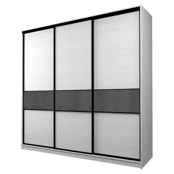 Шкаф-купе Max-МШ-23-6-24/2-999, 24006002300 мм, ясень анкор светлый/стекло тёмно-серое