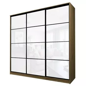 Шкаф-купе Max-МШ-23-6-24/2-222, 24006002300 мм, цвет дуб крафт золотой / стекло белое