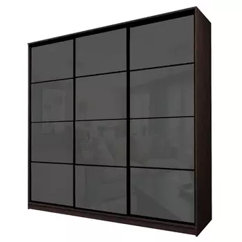 Шкаф-купе Max-МШ-23-6-24/2-222, 24006002300 мм, цвет венге / стекло тёмно-серое
