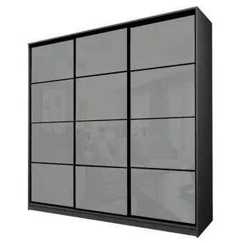 Шкаф-купе Max-МШ-23-6-24/2-222, 24006002300 мм, цвет графит / стекло светло-серое