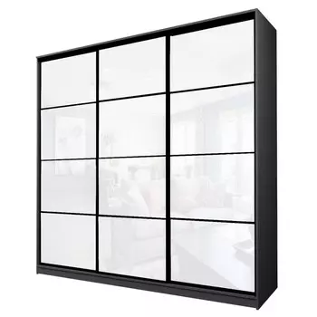 Шкаф-купе Max-МШ-23-6-24/2-222, 24006002300 мм, цвет графит / стекло белое