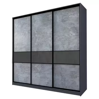 Шкаф-купе Max-МШ-23-6-27/2-999, 26666002300 мм, метрополитан грей / стекло тёмно-серое