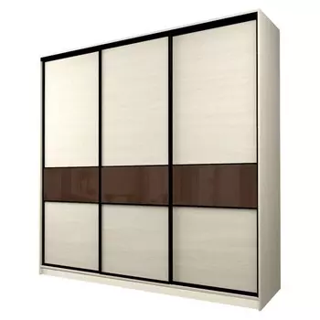 Шкаф-купе Max-МШ-23-6-24-999, 24006002300 мм, цвет дуб молочный / стекло шоколад