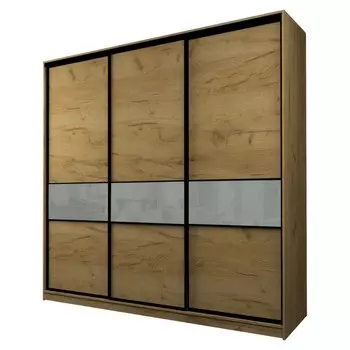 Шкаф-купе Max-МШ-23-6-27-999, 26666002300 мм, дуб крафт золотой / стекло светло-серое