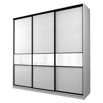 Шкаф-купе Max-МШ-23-6-27-999, 26666002300 мм, цвет ясень анкор светлый / стекло белое