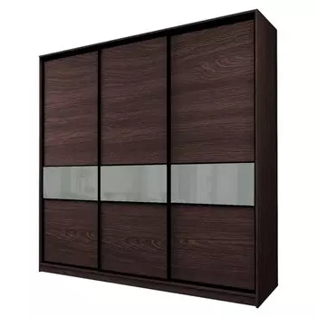 Шкаф-купе Max-МШ-23-6-27-999, 26666002300 мм, цвет венге / стекло светло-серое