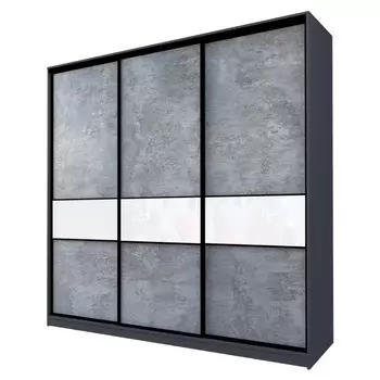 Шкаф-купе Max-МШ-23-6-27-999, 26666002300 мм, цвет метрополитан грей / стекло белое