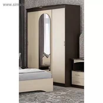 Шкаф – купе «Диана», с подсветкой, 16805802220 мм, цвет венге/дуб молочный