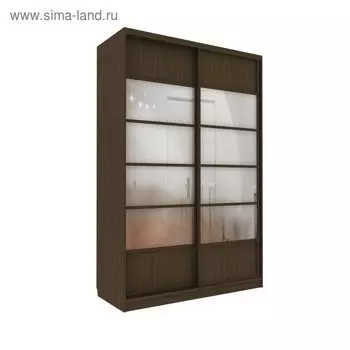 Шкаф-купе Добротный 2 зеркала+ЛДСП Венге Темный