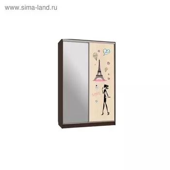 Шкаф-купе "Гранд 1-600 Амели", 1500x600x2300, Венге