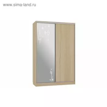 Шкаф-купе "Гранд 1-600 птицы", 1500x600x2300, Дуб сонома