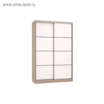 Шкаф-купе "Гранд 2-600", 1500x600x2300, Дуб млечный/белый