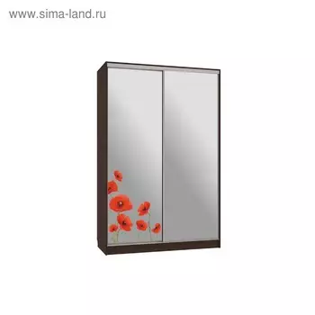 Шкаф-купе "Гранд 4-600 маки", 1500x600x2300, Венге