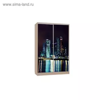 Шкаф-купе "Гранд 7-600 07", 1500x600x2300, Дуб млечный