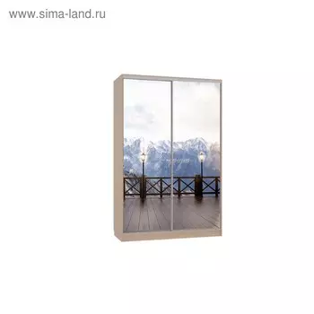 Шкаф-купе "Гранд 7-600 27", 1500x600x2300, Дуб млечный