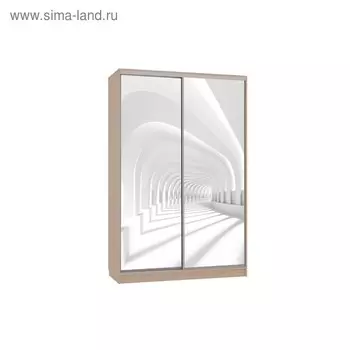 Шкаф-купе "Гранд 7-600 58", 1500x600x2300, Дуб млечный