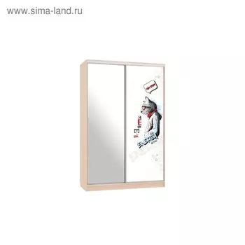 Шкаф-купе "Гранд 9-600 Энерджи", 1500x600x2300, Дуб млечный