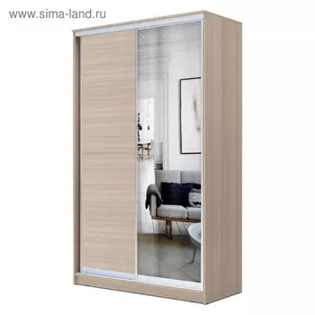 Шкаф - купе «Хит-22-15-15», с зеркалом, 15006202200 мм, цвет ясень шимо светлый